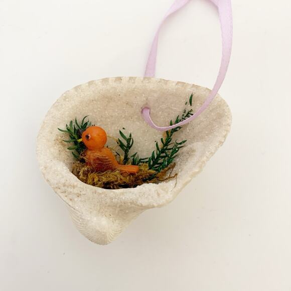 Vintage Sea Shell Diorama Christmas Ornament Set of 3 Handmade Hanging Kitsch - Picture 4 of 9
